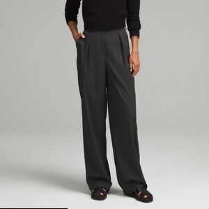 NWOT lululemon Pleat-front High-Rise Trouser Regular (Graphite Grey)